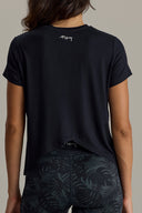 Active Wrap Tee Black | Hey Honey & Active Wear