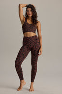Leggings Leo Chocolate | Hey Honey Yoga & Active Wear