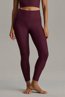 Leggings Cropped Ribbed Wine | Hey Honey & Active Wear