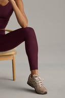 Leggings Cropped Ribbed Wine | Hey Honey & Active Wear