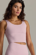 Cropped Ribbed Dawn Pink Set | Hey Honey & Active Wear