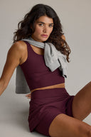Ribbed Wine Skort Set | Hey Honey & Active Wear